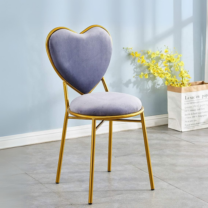 Silla Corazón con Tapizado Aterciopelado