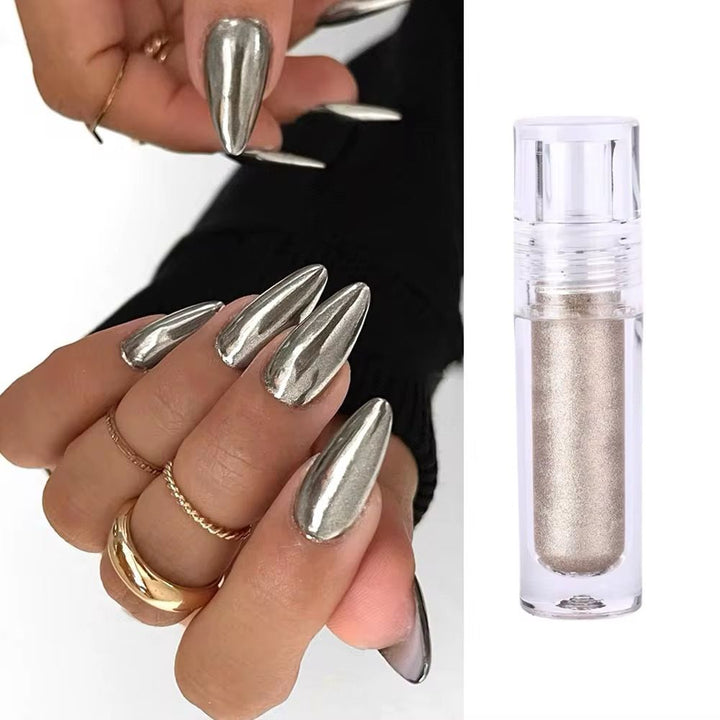 Polvo metalizado en tubo plateado