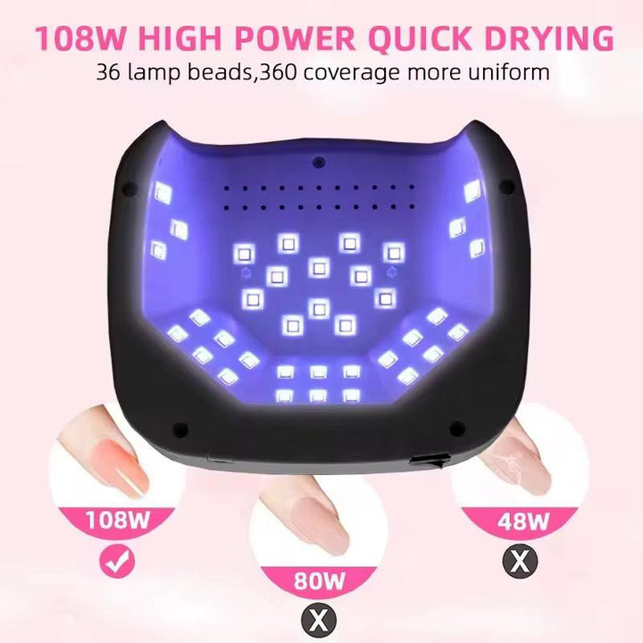 Lámpara LED UV para uñas SUN10 Inalámbrica 108w