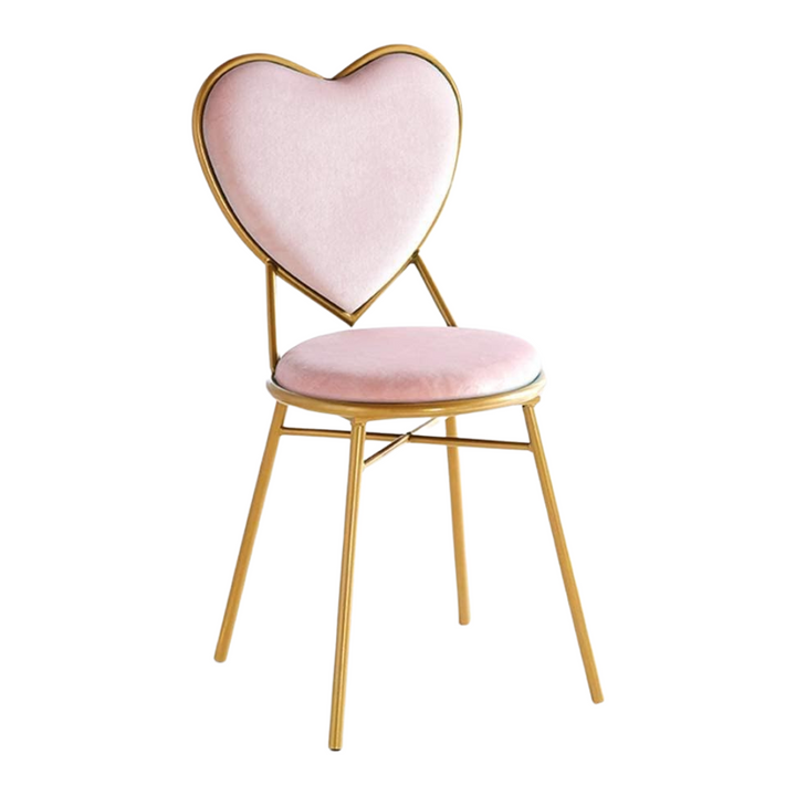 Silla Corazón con Tapizado Aterciopelado