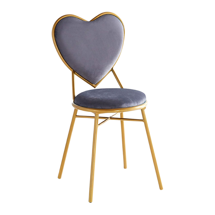 Silla Corazón con Tapizado Aterciopelado