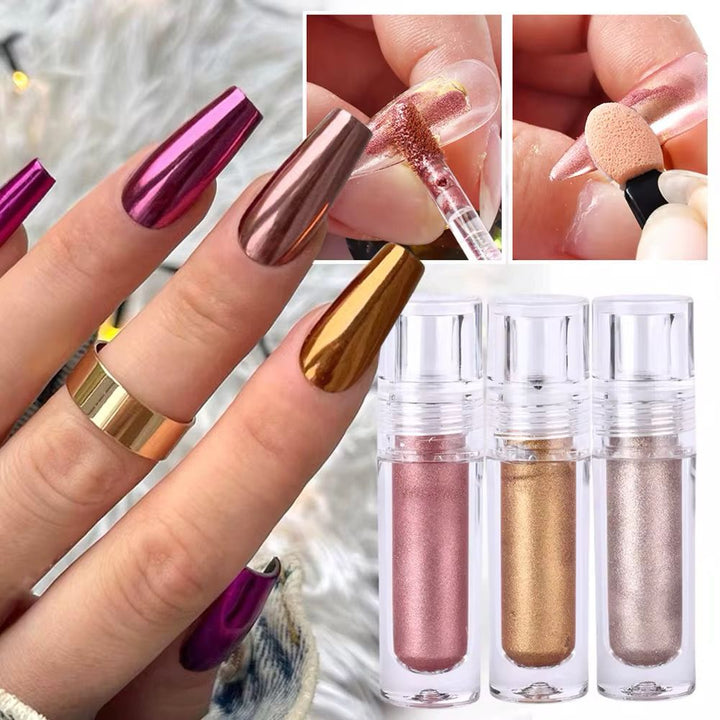 Polvo metalizado en tubo dorado