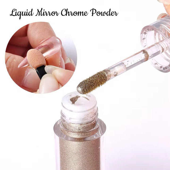 Polvo metalizado en tubo dorado