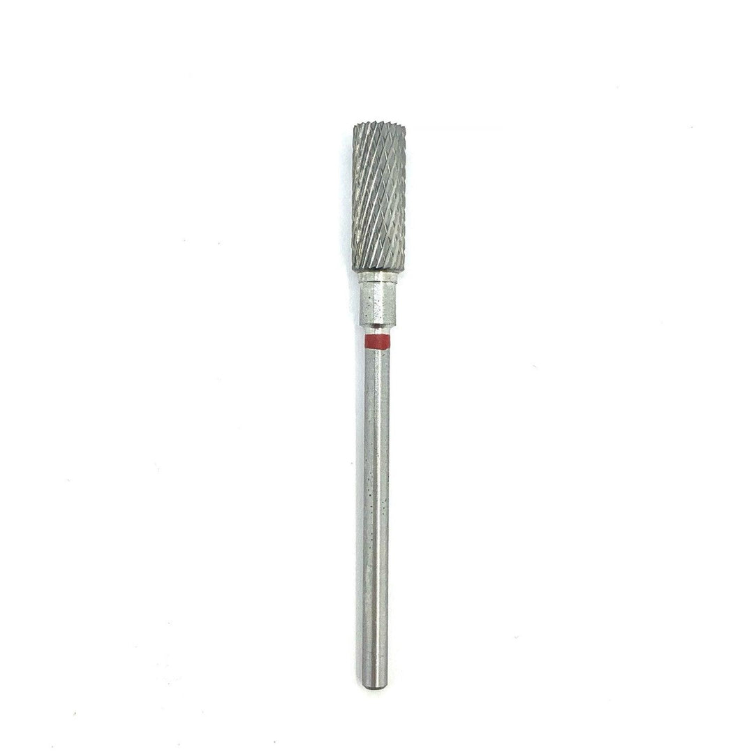 Fresa de carburo roja cilíndrica STALEKS PRO – Crystal Nails