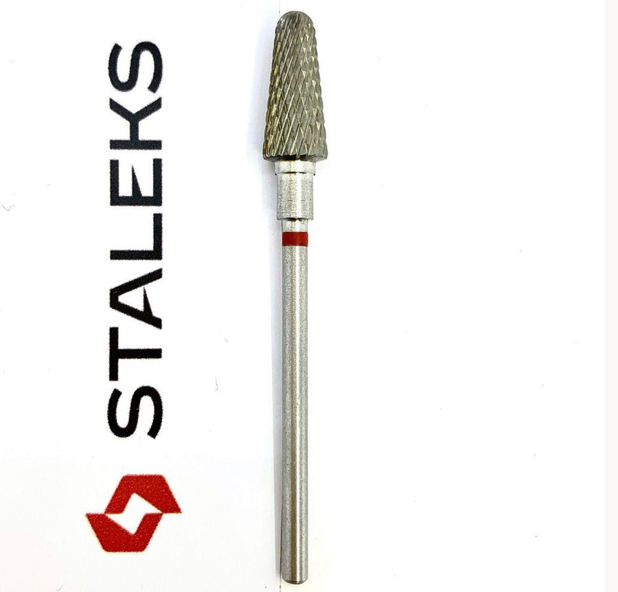 Fresa de carburo roja conica STALEKS PRO – Crystal Nails