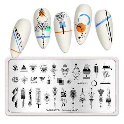 Placa de stamping L006 GEOMETRY Born pretty – Crystal Nails