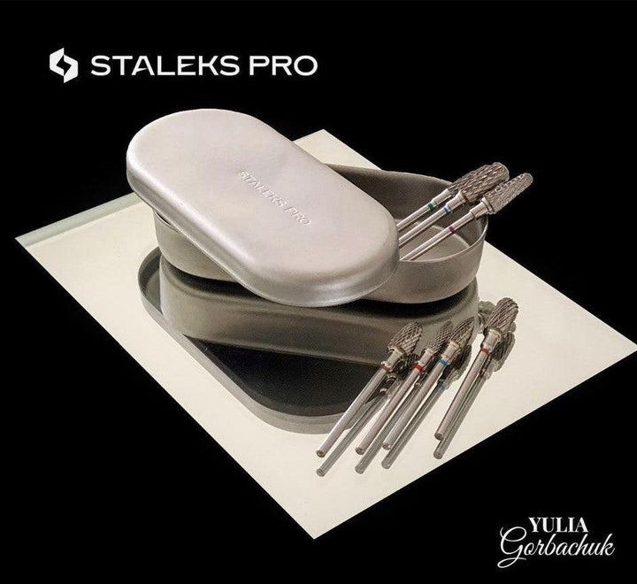 Porta fresas de acero inoxidable STALEKS PRO – Crystal Nails