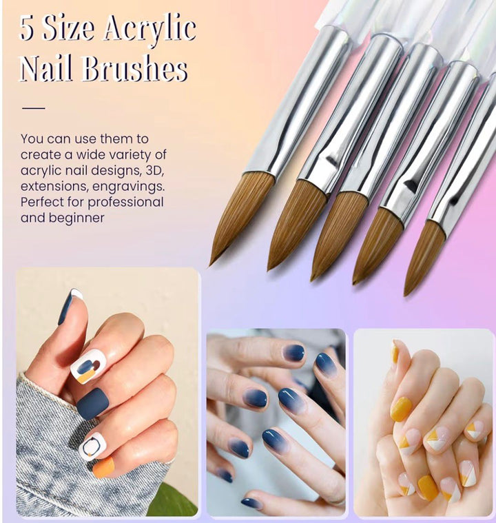 Set pinceles para acrilico *5 diamond