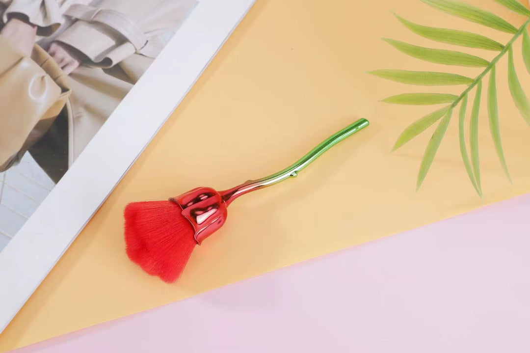 Brocha saca polvo rosa