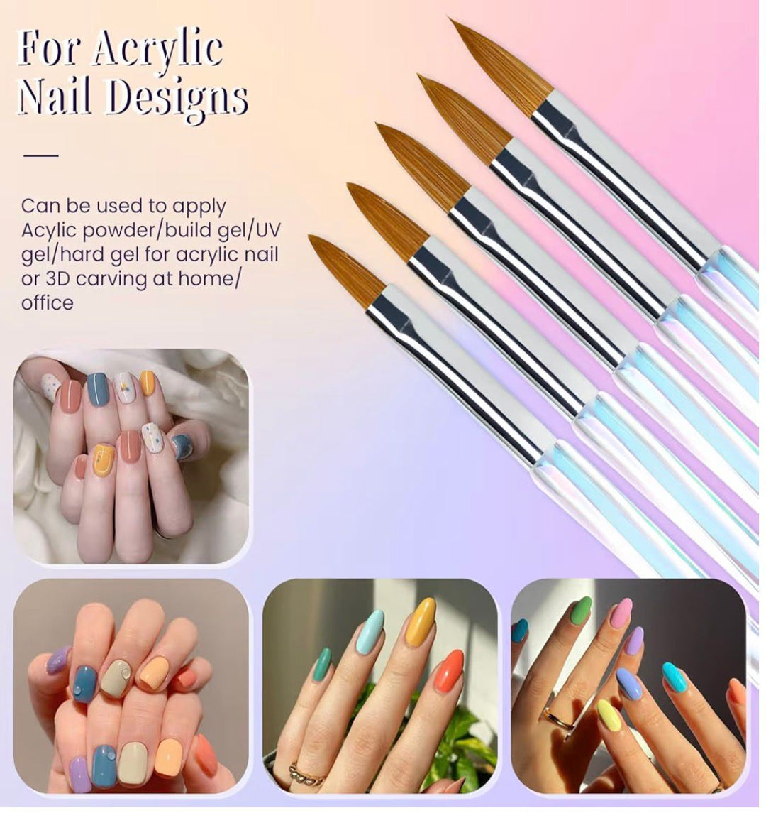 Set pinceles para acrilico *5 diamond