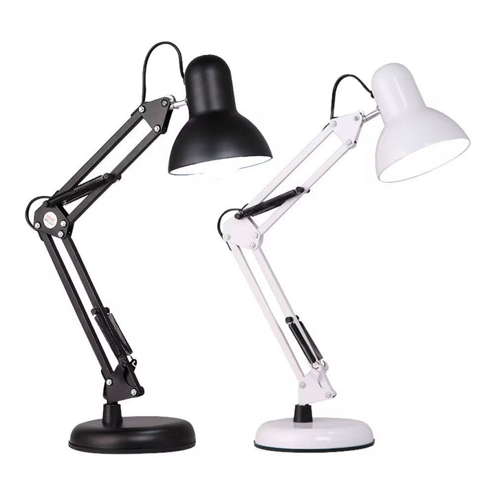 Lampara de arquitecto basica base + gancho black y white