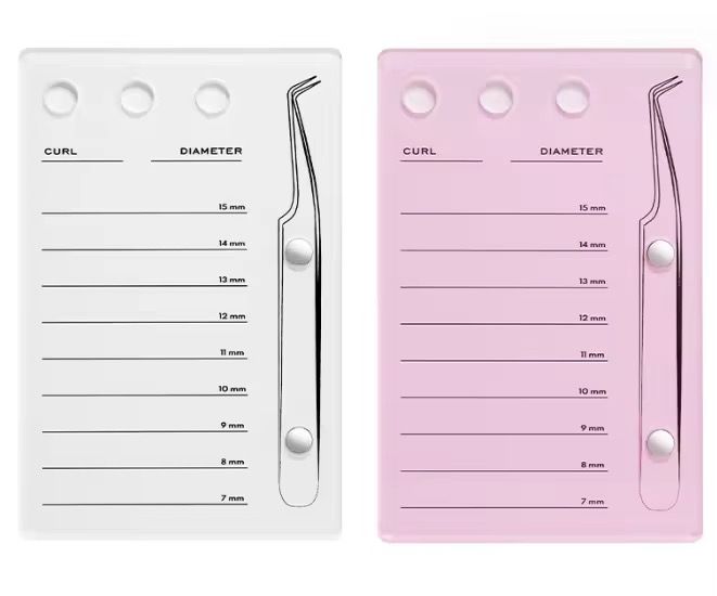 Bandeja de acrílico para organizar pestañas y pinza