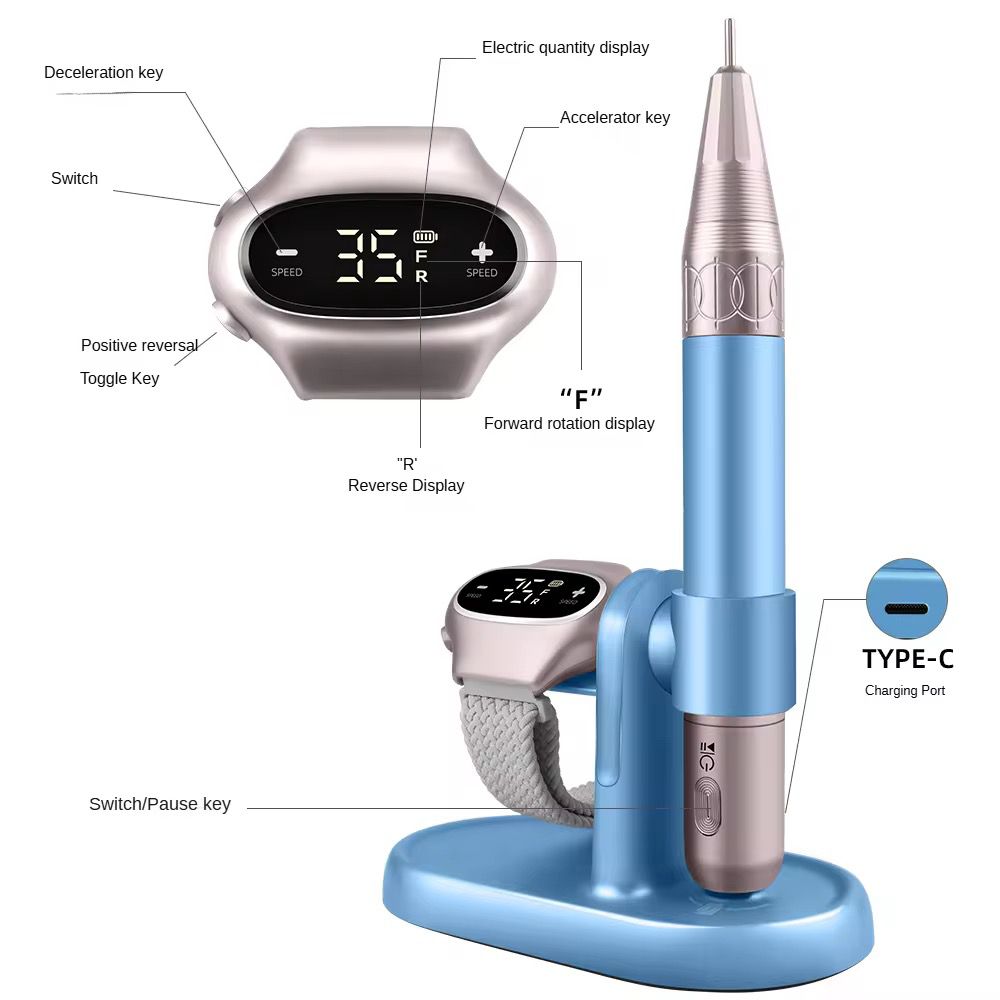 Torno inalámbrico inteligente + reloj pro 35,000rpm