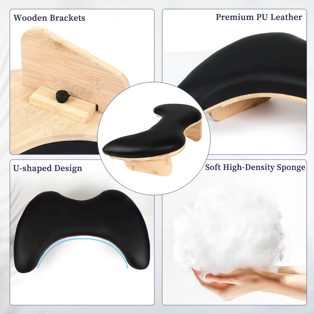 Apoya manos relax curvo + base madera