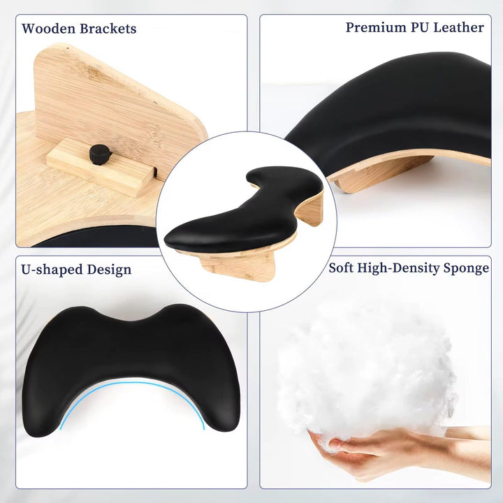 Apoya manos relax curvo + base madera