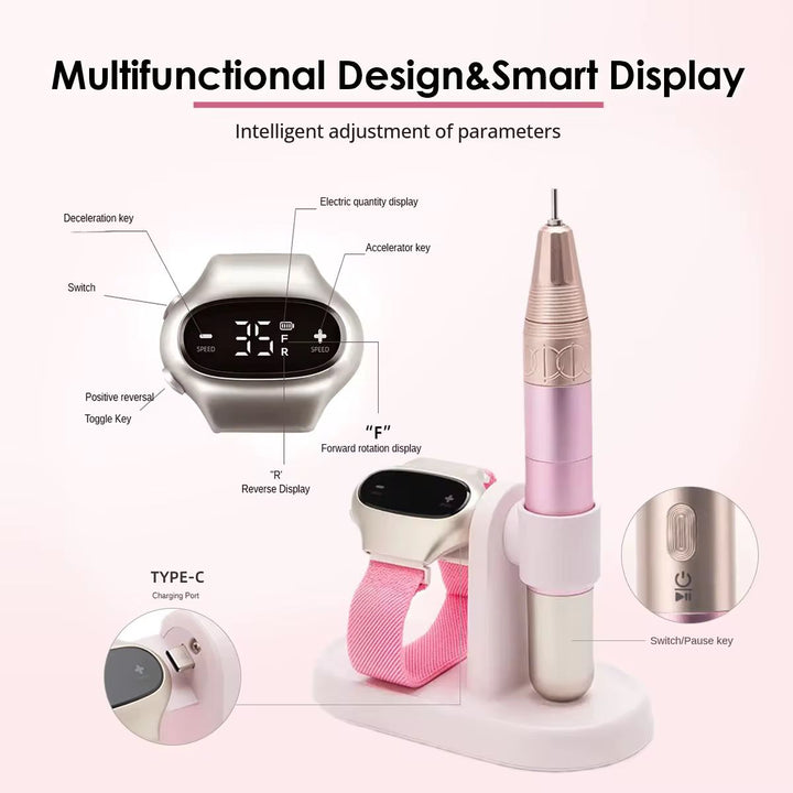 Torno inalámbrico inteligente + reloj pro 35,000rpm