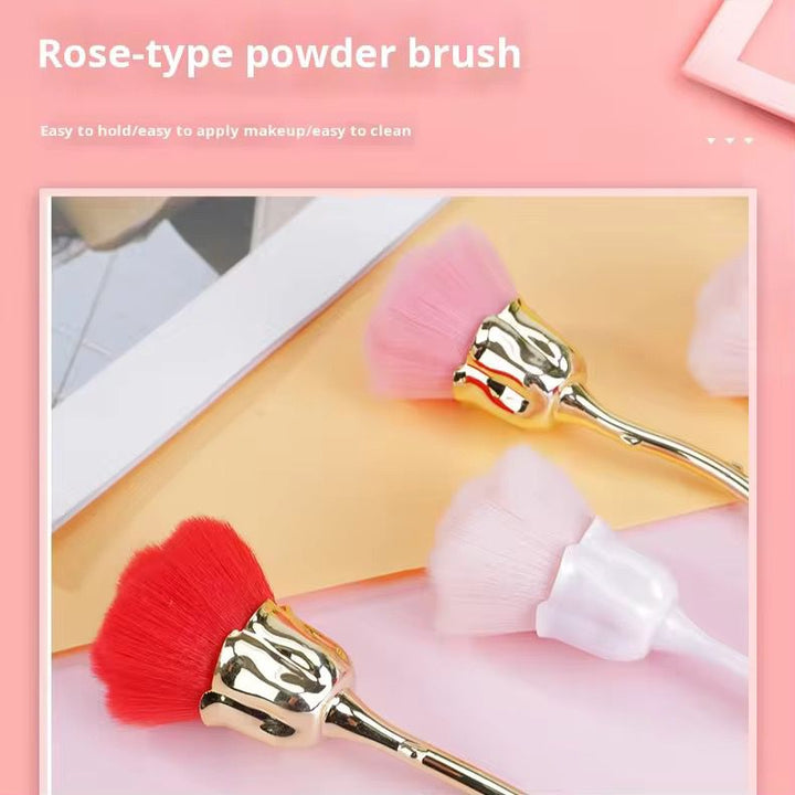 Brocha saca polvo rosa