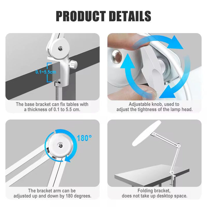 Lampara de escritorio articulada white pro