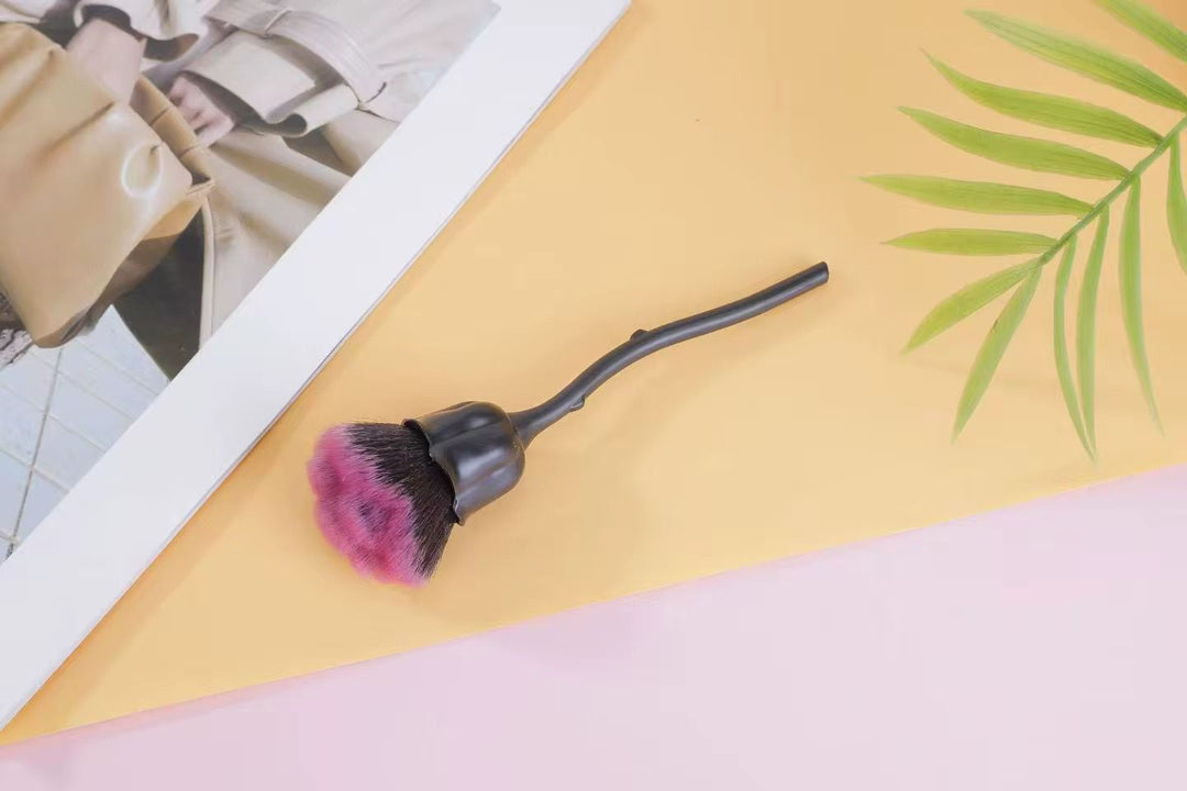 Brocha saca polvo rosa