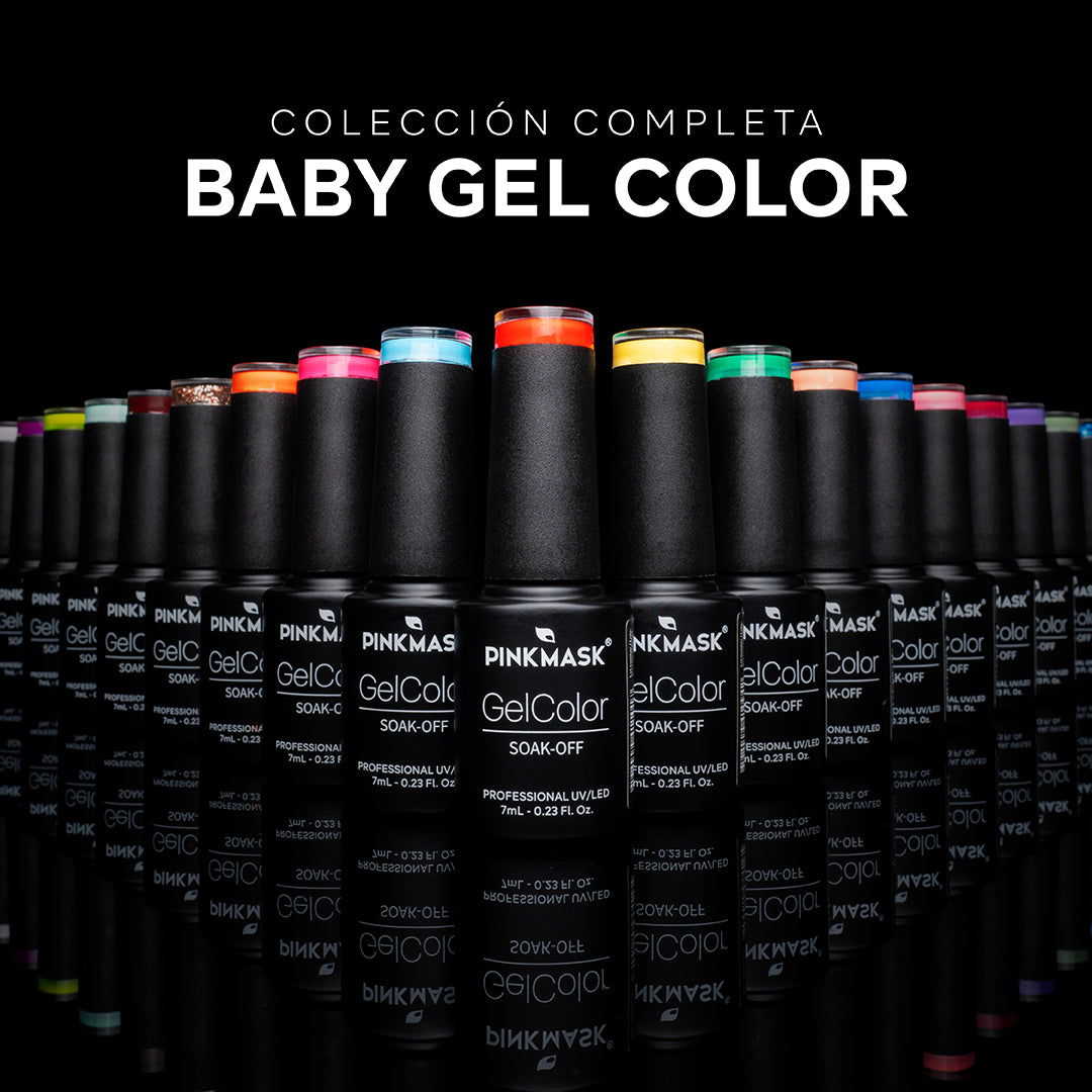 Baby gel color pink mask