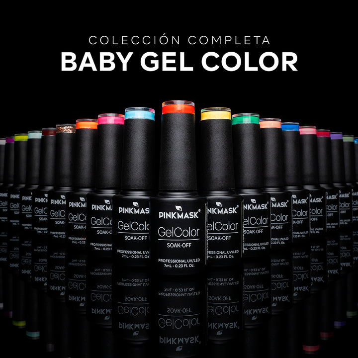 Baby gel color pink mask