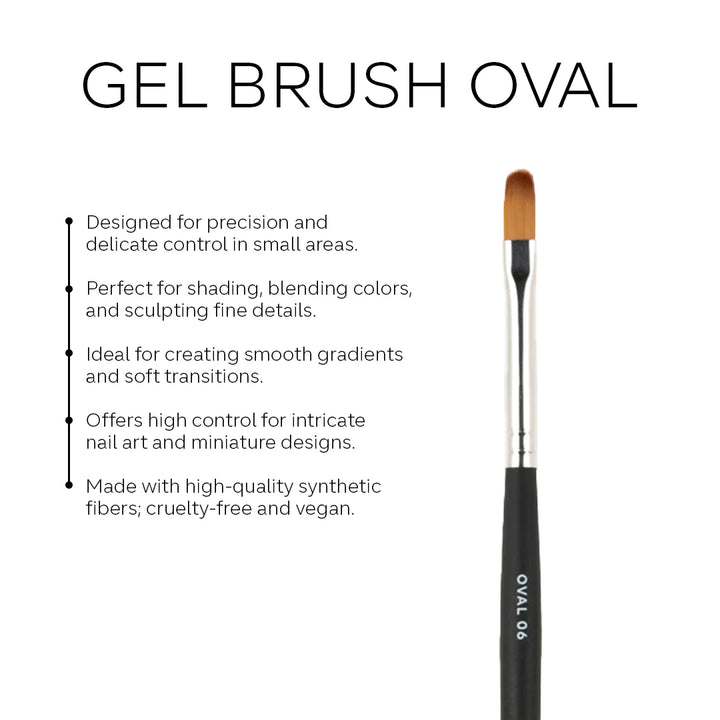 Pincel gel brush oval 08 pink mask