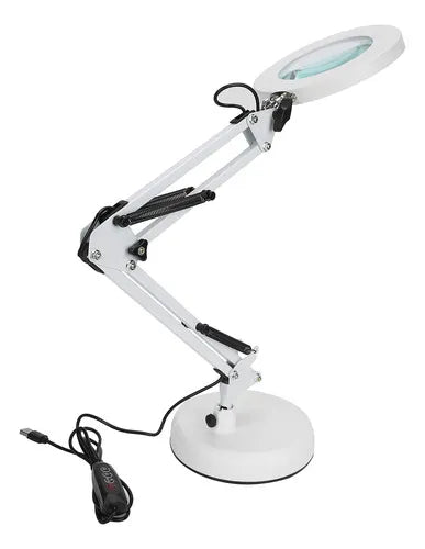 Lampara Articulada con Lupa con base