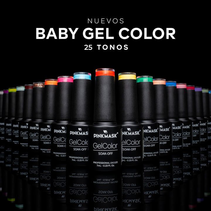 Baby gel color pink mask