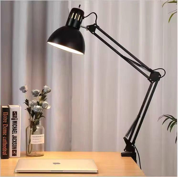 Lampara de arquitecto basica base + gancho black y white