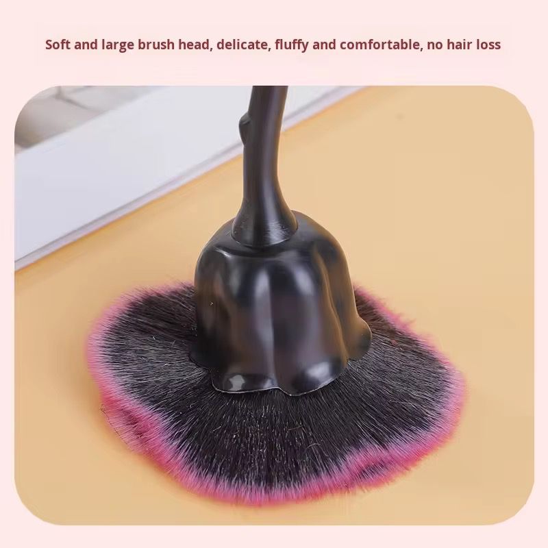 Brocha saca polvo rosa