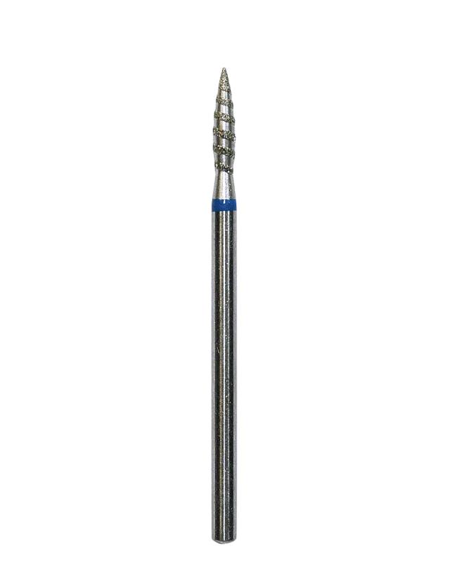 Fresa flama tornada diamantada azul – Crystal Nails