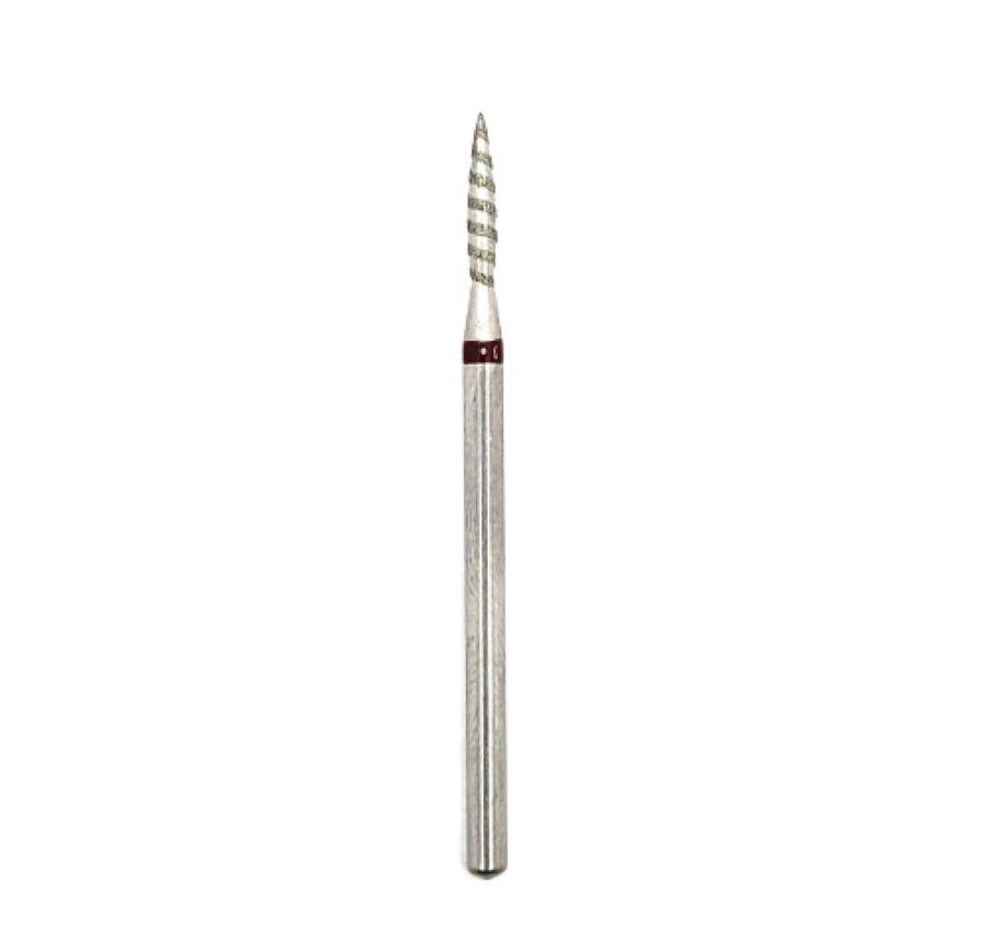 Fresa flama tornada diamantada roja STALEKS PRO – Crystal Nails